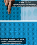 Heavy Duty Waterproof Uncoupling Membrane Roll Built Different For Tile Floors With One Eighth Inch Anti Fracture Guard, flexible and easy to cut