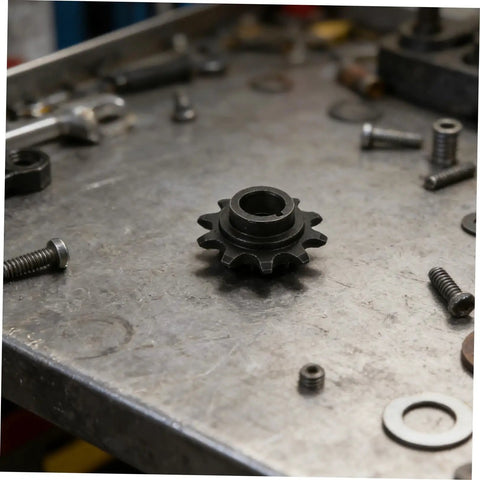 80cc Mini Motorcycle Chain Sprocket 10 Tooth Steel Gear for Go Kart and Mini Bike Upgrade, high-comparison rear part