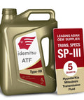 ATF Type HK Automatic Transmission Fluid For Hyundai And Kia SP III Spec 5 Quart Bottle with SP-III Label