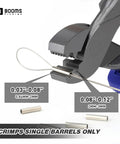6.5 Inch Crimping Pliers For Single Barrel Crimpers With 300 Sleeves And A Lanyard Included XW41 Built Tough grip close-up