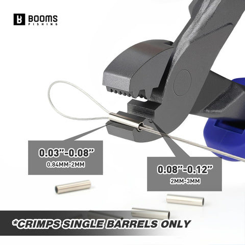 6.5 Inch Crimping Pliers For Single Barrel Crimpers With 300 Sleeves And A Lanyard Included XW41 Built Tough grip close-up