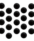 Heavy Duty Silicone Car Door Dampers 20 Pack Self Adhesive Anti Slam Bumper Pads in black on a white background.