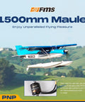 1500mm Maule Park Flyer RC Airplane With Flaps And Floats For Water Takeoffs EPO Foam PNP flying over landscape