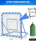 Backyard Rebounder Net For Soccer And Baseball Training 4x4 Foot With Adjustable Angles For Control And Passing Solo Drills