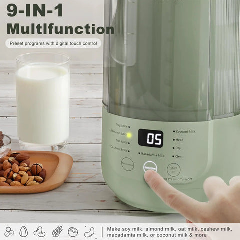 Next Level 40oz Nut Milk Maker Blender Two Pack, 9 in 1 Plant Based Machine with digital touch control for milk options.