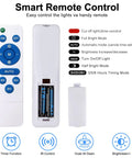 Remote control for Ultra Bright 300W Solar Flood Light With 35000 Lumens Dusk To Dawn 6500K IP68, showing buttons and battery slot