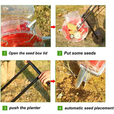 manual garden seed planter Manual Seeder For Garden & Lawn, Metal Seed Planter ✓