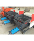 Electric Cement Spray Plaster Machine 30M Mortar Pump Wall Coating Rendering System with hoppers and blue rollers.