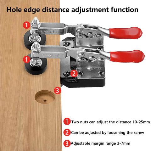 Concealed Positioning Hinge Hole Punch 35mm Door Hinge Jig With 2 Retaining Clips for precise cabinet hinge holes