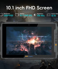 Straight Up Beast Ten Point One Inch Windows 11 Pro Rugged Tablet With Intel Core I7 Processor Sixteen Gigabytes Ram 128Gb Ssd Featuring Hot Swap Battery Fhd Display And Cellular Connectivity showing 10.1 inch FHD screen with vibrant graphics.