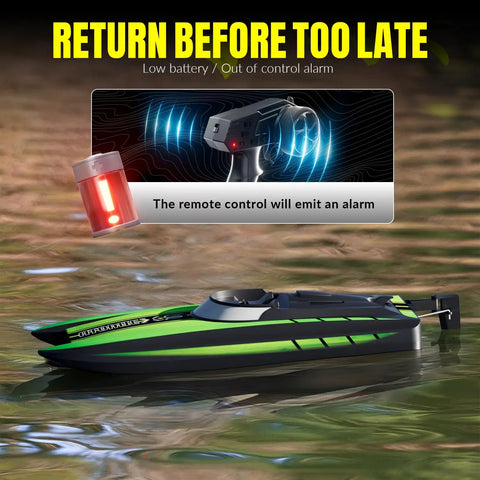 Sick High Speed RC Boat For Adults 20MPH Remote Control Boat For Pools And Lakes Dual Battery Pack with alarm alert