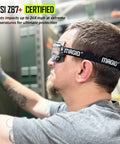 Clear Anti Fog Safety Goggles With Over The Glasses Fit And Ansi Z87 Plus Impact Certified Protection For Hardcore Shop Tasks And Industrial Job Sites 36 Pair worn by a man working in a shop environment.