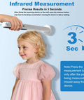 Portable Infrared Height Measurer For Kids And Adults With Quick Three Second Read In Feet And Meters Super Handy Cordless Handheld Wall Mounted Height Gauge Reaches Up To Two Hundred Forty Centimeters, wall-mounted over child