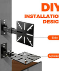 Heavy Duty Wall Mount Vise and Grinder for Garage or Workshop Carbon Steel Bench Mount with Rock Solid Clamp Space Saving Vise Grinder Combo Durable Black Finish for Metalworking Projects, side view