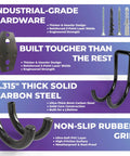 Industrial-grade hardware for Heavy Duty Garage Hooks 16 Pack Wall Mount Storage Hangers with reinforced solid steel