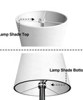 Smart Floor Lamp With App And Remote No Hub Needed Works With Alexa And Google Assistant 60 Inch Standing Lamp Fabric Shade Closeup