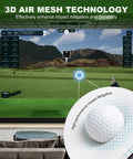 Golf Simulator Impact Screen For Indoor Outdoor Practice, 4mm Thickened Polyester Screen, 3D air mesh technology displayed