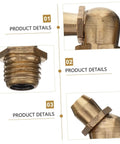 Copper Grease Nipples Assortment Kit With Zerk Fittings For Lubrication Straight And Angled Adapters For Bearings Close-Up