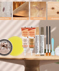 All In One Wood Repair Kit With 6 Oak Color Fillers, 6 Touch Up Markers, Wood Polish Wax, Scraper, Brushes And Sponge Displayed