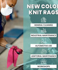 Cotton Color Knit Cleaning Cloths Bulk Pack for Workshops Mechanics Painters and Home Use Multipurpose Rags