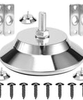 Heavy Duty Leg Levelers 4 Pack, 5 Inch Metal Levelers With Threaded Precision Height Adjustment, galvanized steel parts and screws