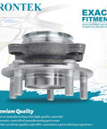 Front view of Front Wheel Bearing Hub Assembly For Nissan Rogue 2008 2013 And Nissan Rogue Select 2014 Plus Sentra Two Point Five Liter Four Cylinder 2007 2012 With Five Lug And ABS Affordable Replacement Part For Easy Install Smooth Ride And Reliable Performance.