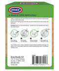 Back view of Five Pack Coffee Machine Cleaning Pods For Keurig 1.0 And 2.0 And All Single Serve Brewers with instructions.