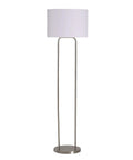 Duet Floor Lamp In Brushed Steel Finish For Modern Home Lighting 58 Inch Tall Arch Lamp With 16 Inch Wide Base And 10 Inch Extension