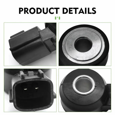 Plug And Play Ignition Knock Sensor Replacement For Car Engine Detonation Detection Fits Most Vehicles Direct Oem Style With Two Pin Connector Black Color That Gets Your Ride Back In Top Shape black two-pin automotive sensor close-up
