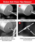 8 Piece Broken Water Pipe Extractor Set For Removing Stripped Screws And Broken Bolts Damaged Screw And Bolt Remover Kit Pro Grade Alloy Steel Construction Rustproof Finish For Tough Pipes