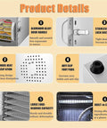 Product details of Big Capacity Food Dehydrator And Freeze Dryer Machine Featuring Stainless Steel Trays with ergonomic features.