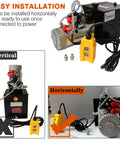 Six Quart Electric Hydraulic Pump Power Unit For Dump Trailers 12V DC Double Acting Hydraulic Pump With Metal Oil Reservoir