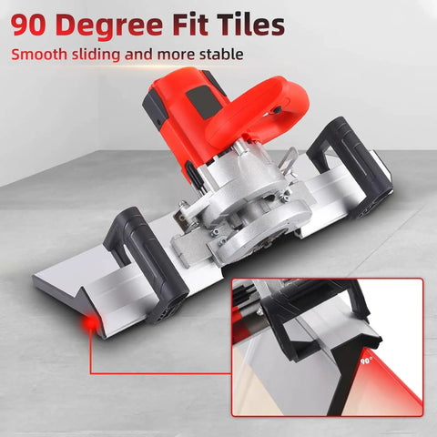 Top Shelf 1200 Watt Electric Tile Bevel Cutter packs heavy duty punch and cuts crisp 45 degree chamfers with smooth sliding for tiles.