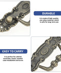 Close-up of 4 Pack Vintage Zinc Alloy Drawer Pulls Handles With Gold Finish For Dresser Cabinets And Furniture Antique Cabinet Knobs Retro Decor Hardware Set For Kitchen Bookcase Closets showing detail and craftsmanship.