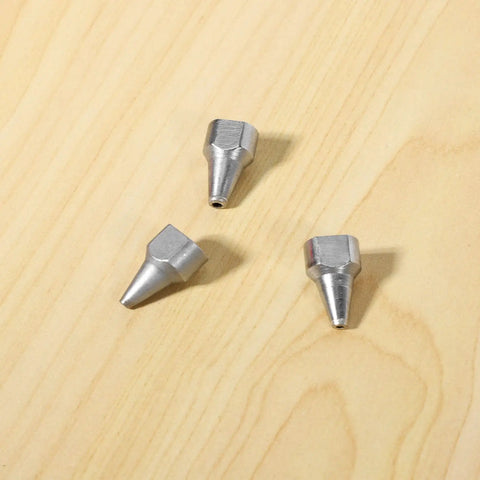 Get These 3 Pcs Heavy Duty Nozzle Kit For S-993A And S-995A Electric Desoldering Pumps With 1MM 1.5MM And 2MM Tips For Your Welding Game - silver steel nozzles on wood.