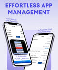 Effortless app management interface showing biometric time clock features for Downright Slick Biometric Fingerprint Time Clock.