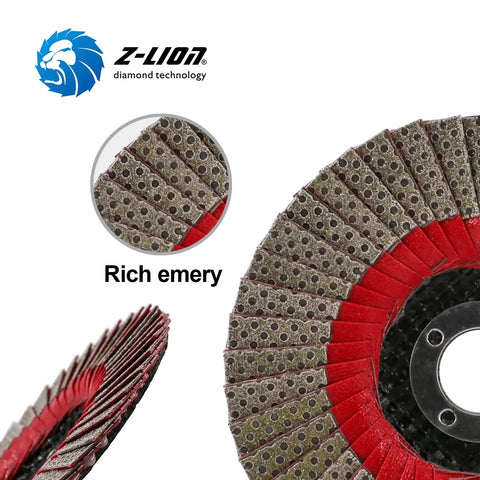 4 Inch Diamond Flap Disc For Fast Material Removal On Ceramic, Glass, Granite, Marble, Plastic And Concrete, detailed view