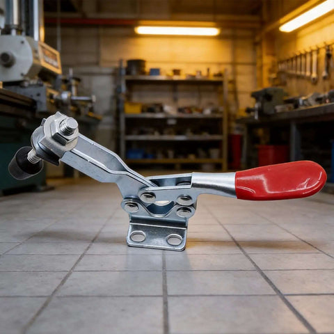 Two Pack 225D Horizontal Toggle Clamp Set, Heavy Duty Hold Down Clamps For Woodworking And Carving Fixtures, Sturdy Steel Construction
