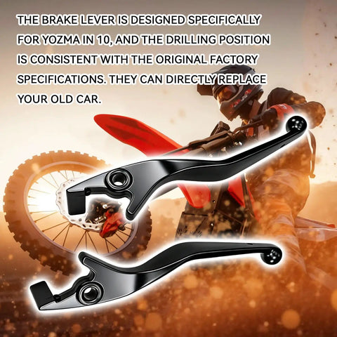 Yozma IN10 Ebike Two Pack Aluminum Adjustable Brake Levers Left And Right Replacement for Dirt Bike and ATV