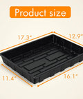 10 Pack Seed Trays For Seed Starting And Microgreens Reusable Plastic Plant Trays With No Drain Holes Ideal For Indoor Gardening Product size