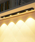 LED Under Cabinet Lights With Motion Sensor And USB Rechargeable Cat Eye Hill Corrugated Light for indoor kitchen, black 23.62 inches