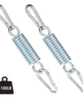 Heavy Duty 2 Pack Porch Swing Springs Set For Garden Hammocks And Hanging Chairs, Stainless Steel, 12.2 Inch, 1100 lb Capacity.