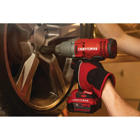 Beast Half Inch Cordless Impact Wrench Bare Tool With Hog Ring Anvil, removing lug nuts from a car wheel