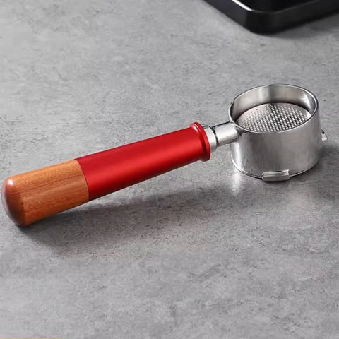 Stainless Steel Bottomless Portafilter Handle for Home Espresso Makers, Durable Filter Holder for Office and Cafe Use