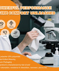 Person using Ultra Absorbent Microfiber Wipes 6x6 Inches, 100 Pcs No Lint Cleaning Cloths For All Surfaces on microscope in lab