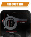 Smooth Operator Throttle Cruise Control Lock For Motorcycle Offering Ride Ease And Longhaul Comfort One Click Adjustment Weather Resistant Construction Ideal For Chill Highway Sessions In Classic Black, size measurements displayed in inches.