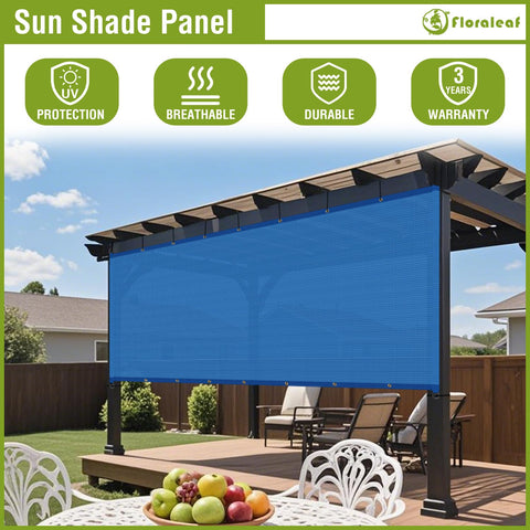 Pergola Shade Cover 15 By 17 Feet Universal Replacement Canopy For Outdoor Deck Patio Porch Backyard Gazebo With Grommets And Weighted Rods In Blue Durable And Weather Resistant in garden setting.