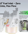 208cc Carburetor Kit For Briggs Stratton XR950 OHV Horizontal Engine 950 Series 130G32 6HP Replacement Easy Install angled fuel inlet