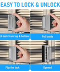 Step-by-step use of Three Pack Heavy Duty Door Reinforcement Lock For Inward Swinging Doors Up To 800 Lbs Childproof Top Lock