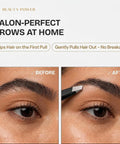 Before and after eyebrow shaping with Professional Precision Slant Tweezers For Women And Men Eyebrow Shaping Tool With 25 Degree Slant Tips For A Flawless Brow Game And Definition Easy Hair Gripping Ingrown Hair Blackhead Splinter Removal Durable Stainless Steel Gift Idea Black, using durable stainless steel tweezers